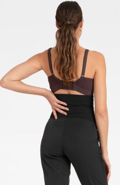 Designed with mid-level compression to smooth and support your post-baby body, these leggings are crafted from Seraphine's signature stretch twill fabric. Over-the-bump waistband Partially lined 64% polyester, 33% viscose, 3% elastane Machine wash, line dry Imported Fitted Bottoms With Built-in Bra For Pilates, Fitted Bump Friendly Leggings For Gym, Fitted Bump Friendly Bottoms For Pilates, Fitted Bump Friendly Leggings, Bump Friendly Fitted Leggings, Black Fitted Maternity Bottoms, Fitted Activewear With Built-in Padding And Full Coverage, Supportive Fitted Yoga Bottoms, Supportive Fitted Full Coverage Activewear