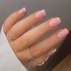 Simple Gel Nails, Cute Gel Nails, Pastel Nails, Short Acrylic Nails, Nail Arts, Stiletto Nails