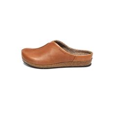 Women's 'Maria' Mule – Stegmann Clogs Leather Footbed Slip-on Mules For Everyday, Everyday Leather Mules With Leather Sole, Everyday Brown Mules With Leather Sole, Everyday Closed Toe Mules With Cushioned Footbed, Everyday Mules With Leather Footbed And Round Toe, Brown Slip-on Slippers For Everyday Wear, Comfortable Brown Mules For Everyday Wear, Comfortable Brown Mules For Everyday, Everyday Mules With Branded Insole And Round Toe