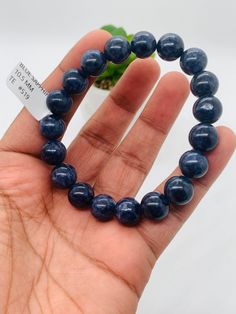 Product name: Blue  Sapphire Round beads Length 7.5 Inch Shape:  Round We take order work as well. Feel free to contact for purchasing goods in bulk. We are Wholesaler & manufacturers of semi-precious & precious gemstones, Loose Gemstones Beads, Cabochons. Measurements & weight are close approximations Blue Sapphire Bracelet, Round Bracelet, Sapphire Bracelet, Natural Sapphire, Precious Gemstones, Moon Stone, Pretty Colours, Round Beads, Arm Band