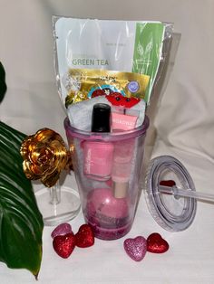 Enjoy or give someone you care for a self-care day at home with our 'Spa in a Cup' gift.  It includes: a snow globe tumbler with choice of phrase, an organic face mask, hair mask, pink nail polish, bath bomb, chocolate, rose oil lip gloss, and cozy socks. All our kits come with a free gift. *Tumbler name personalization must be requested through message. :)  *Tumbler phrase options: 1. Be Mine 2. Iced coffee? Always. 3. Best Teacher Ever 4. Single AF 5. Te Quiero mucho, mucho, mucho 6. More Love 7. B is for (strikethrough) boyfriend Best friend 8. In love with myself Oil Lip Gloss, Globe Tumbler, Organic Face Mask, Snow Globe Tumbler, Single Af, Self Care Day, Boyfriend Best Friend, Mask Hair, Best Teacher Ever