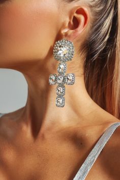 None Cross Earrings