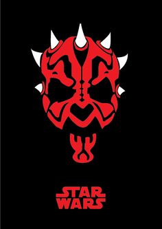 the star wars logo is shown on a black background with red and white lettering that reads,