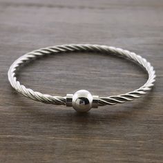 Cape Cod Twist Single Ball Bracelet Cape Cod Bracelet, Cape Cod Jewelry, Ball Bracelet, Silver Pieces, Cape Cod, Bracelet Sizes, Wrap Bracelet, Mens Bracelet, Two Tone