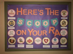 there's the scoop on your rad sign in front of a bulletin board