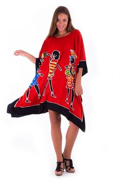 Enjoy this short caftan cover-up. It is ideal for wearing around the house, dressing it up to go out to lunch, or even making a statement on your vacation, or cruise. Easy to wear with endless possibilities. length 38” width 43” Made from 100% soft Rayon Hand-painted design Hand wash in cold water, hang to dry Plus Size Swim Coverups, Short Poncho, Plus Size Online Shopping, Short Kaftan Dress, Wide Dress, House Dressing, Dress Swimsuit, Poncho Dress, Short Tunic