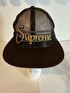 SUPREME MESH 6-PANEL HAT/ Brown OS/ SS23 WEEK 11 (BRAND NEW) (100% AUTHENTIC). Fast shipping Panel Hat, Crochet Hats, Mesh, The 100, Brand New, Hats, Crochet, How To Wear