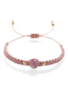 Makramee Armband Ruby Macrame Gemstone Bracelet, Bracelets Handmade Diy, Diy Bracelets Easy, Diy Bracelets Patterns, Macrame Bracelet