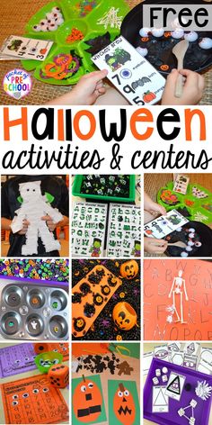 halloween activities and crafts for kids to do with the kids in their home or classroom