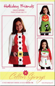 the children's christmas dress pattern is shown