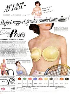 Adhesive Bra, Va Va Voom, Old Ads