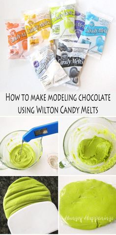 how to make modeling chocolate using witton candy melts - step by step instructions