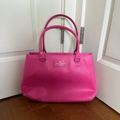 Fuchsia Is Color Brand New Never Worn Original Dust Bag Included Pink Tote Satchel For Errands, Pink Double Handle Satchel For Errands, Kate Spade Pink Shoulder Bag For Everyday, Everyday Pink Kate Spade Shoulder Bag, Pink Satchel For Errands, Kate Spade Pink Tote Shoulder Bag, Kate Spade Pink Bag For On-the-go, Kate Spade Pink Everyday Shoulder Bag, Kate Spade Pink Shoulder Bag For Daily Use