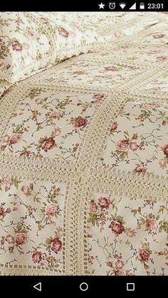 an image of a bed with flowers on it