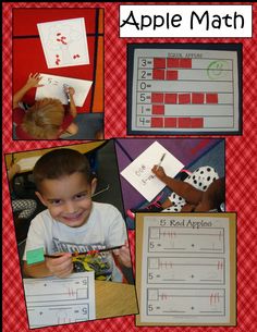 an apple themed math activity for kids