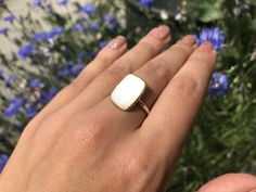 Beautiful Handmade rectangle ring with sterling silver 925 with gold plating Adjustable ring round shape -rectangle stone size - 10x14 gold plating 18k silver 925Free Gift Available https://www.etsy.com/listing/861496990/this-listing-only-for-free-gift-we-are?ref=listings_manager_grid Elegant White Gemstone Signet Ring, White Rings With Rectangular Stone For Promise, White Gemstone Signet Ring Gift, White Rectangular Stone Promise Ring, Gold Wedding Ring With Rectangular Stone, Elegant Rectangular Opal Ring, Elegant White Signet Ring As Gift, Elegant White Signet Ring For Gift, Elegant White Signet Ring Gift