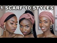 10 QUICK AND EASY WAYS TO STYLE 1 HEADSCARF | HEADWRAP | TURBAN WITH KNOTLESS BRAIDS - YouTube Scarf With Ponytail Hairstyles Black Women, Styling Box Braids With Scarf Head Wraps, Headwraps For Braids, Head Wrap Ponytail, How To Pack Natural Hair, How To Tie Scarf On Braids, Braids Hairstyles With Scarf, How To Tie A Turban Scarf Head Wraps, Scarf Hairstyles With Braids