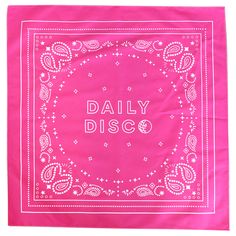 Daily Disco's spin on a classic bandana. Personalize it or keep it plain! The more you wear and wash, the softer it gets.100% cotton, made and screen printed in America. 21x21" Perfect for groups! For orders of 4 or more, inquire to info@dailydisco.com for group discounts! Bandana Print, Living Room Decor Apartment, Disco Ball, Bandanas, In America, Lime Green, Spinning, Screen Printing, Living Room Decor