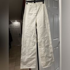 Vintage Pair, But Looks Absolutely Brand New, No Stains, Damage, Fraying, Or Any Type Of Noticeable Wear. Thick 100% Cotton Non Stretch Fabric. Rivet Details On Front But No Pockets.No Pockets On Back, No Belt Loops. Seams On Each Of The Back Of The Legs. Very Clean And More Dressed Up Pair Looking Pair Of Jeans. Tagged Size 28 But Fits Significantly Smaller. Chic Miu Miu Bottoms For Spring, Chic Spring Bottoms By Miu Miu, Chic Miu Miu Spring Bottoms, Miu Miu Cotton Bottoms For Spring, Miu Miu Cotton Bottoms For Summer, Miu Miu Spring Workwear Bottoms, Summer Cotton Bottoms By Miu Miu, Chic Fitted Miu Miu Bottoms, Miu Miu Fitted Bottoms For Summer