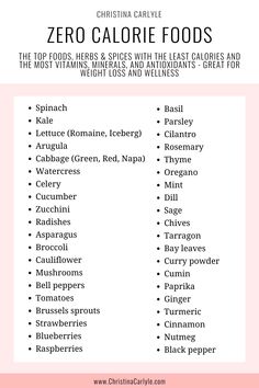 50 of the best zero calorie foods that are lowest in calories but highest in nutrients needed for health and weight loss. Eat these foods and get fit and healthy. Low Cal Foods, Food Calories List, Food Calorie Chart, Low Cal Food, Calorie Chart, Sommer Mad, Zero Calorie Foods, Low Calorie Foods, Best Diet Foods