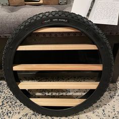 a tire that is sitting on the ground