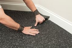 10 Basement Flooring Ideas for Finishing Your Space - Bob Vila Rubber Flooring Basement, Rubber Flooring Bathroom, Rubber Flooring Kitchen, Garage Flooring Ideas, Rubber Garage Flooring, Garage Floor Ideas, Outdoor Rubber Flooring, Rolled Rubber Flooring