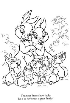 the rabbit family coloring pages for kids