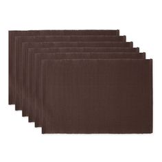 six brown napkins on a white background