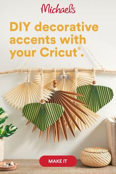 an advertisement for michael's decorative accents with your cricut