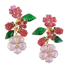 Augustine- (Made in France) Golden metal earrings with glass paste raspberries and flowers in pink and green tones. Additional information: Condition: Very good condition Dimensions: Length: 8 cm Seller Reference: BO254 Cute Chihuahua, Green Tones, Metal Earrings, Made In France, Chihuahua, Pink And Green, Alexander Mcqueen, Yves Saint Laurent, Metallica