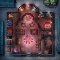 an overhead view of a room in a house