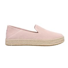 The flatform Carolina slip-on is the perfect blend of form and function. With a just-right espadrille height to elevate your day, luxe suede uppers to take your outfits up a notch, and cushy insoles to keep you comfy. Make them your new closet staple. $72.97 New Closet, Pink Flats, Slip On Flats, Platform Espadrilles, Womens Toms, Casual Flats, Womens Flats, Flat Shoes Women, Shoes Flats