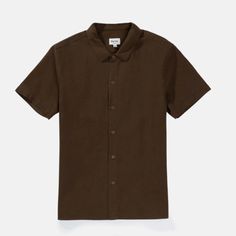 A year round staple spun from a breathable linen cotton blend fabrication, the Classic Linen Short Sleeve Shirt is a soft-touch standard fit featuring a straight hem and a slightly wider fit, making it great for wearing open or buttoned down. This style is a wardrobe staple, made for laid back days. Classic Brown Unstructured Top, Everyday Linen Tops With Camp Collar, Brown Summer Shirt For Everyday, Solid Linen Shirt With Camp Collar, Brown Cotton Relaxed Fit Short Sleeve Shirt, Brown Cotton Short Sleeve Shirt With Relaxed Fit, Brown Relaxed Fit Cotton Short Sleeve Shirt, Solid Color Relaxed Fit Linen Short Sleeve Shirt, Solid Color Linen Short Sleeve Shirt With Relaxed Fit