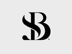 the letter b is made up of two black letters, and it appears to be an elegant