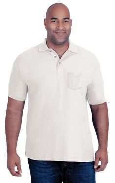 Experience the perfect blend of style and durability with this men's Teflon™ pique polo featuring a convenient pocket. Crafted from a premium 65% polyester/35% cotton fabric, this shirt is treated with Teflon™ for unbeatable stain resistance. Complete with a curl-free collar, rib-knit cuffs, and bone-horn buttons, this classic-fit shirt comes in a variety of colors and sizes ranging from XS to 6XL. Elevate your wardrobe with this must-have addition! updated 11/14 White Polo Shirt With Pockets, White Cotton Polo Shirt With Pockets, Relaxed Fit Polo Shirt With Pockets, Collared Solid Color Polo Shirt With Pockets, Collared Polo Shirt With Pockets, Sock Company, Shirt With Pocket, Bone Horn, Pique Polo Shirt