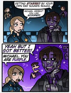 Vanessa suffered more than michael in FNAF Michael And Vanessa Fnaf, Micheal Afton X Vanessa, Fnaf Meme, Fnaf Jumpscares, Big Scary