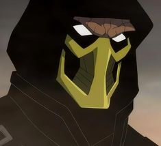 an animated image of a man in a black hoodie with his mouth wide open