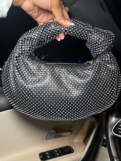 White netted crystal handbag available in silver , white 🤍, pink , and black 🖤.  Very beautiful, great quality medium size handbag. Super blingy 💎 Handheld Rhinestones Shoulder Bag For Night Out, Party Tote Shoulder Bag With Rhinestones, Chic Bling Shoulder Bag, Silver Top Handle Evening Bag For Night Out, Silver Bling Bags For Night Out, Silver Rhinestone Shoulder Bag For Night Out, Crystal Handbag, Harbor City, Top Handle Bags