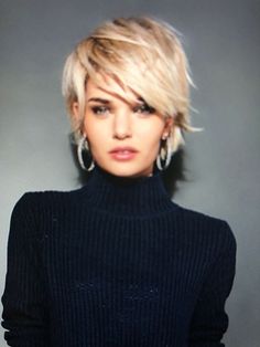 Short Shattered Shag Haircut, Short Blonde Hair For Fine Hair, Short Thick Blonde Hairstyles, Long Pixie Cut With Bangs Choppy Layers, Choppy Chin Length Hair With Bangs, Shaggy Messy Short Hair, Short Layered Haircuts For Fine Hair, Short Hair Haircuts For Women, Short Choppy Hair Edgy Messy Pixie