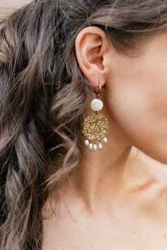 Statement earrings for women, Baroque pearl earrings, Bride earrings for wedding day Pearl Earrings Bride, Earrings For Wedding, Earrings Bride, Bride Earrings, Baroque Pearl Earrings