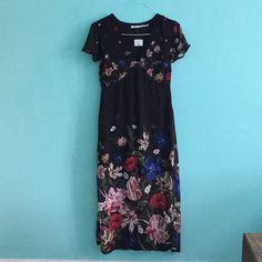 Brand New Floral Dress, See Through With Liner, Lovely Gathering At Waist And Flowy Sleeves Kimchi Blue Dress, Flowy Sleeves, Urban Dresses, Kimchi Blue, Floral Maxi, Kimchi, Floral Maxi Dress, Floral Dress, Blue Dresses