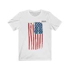 Looking for a simple patriotic t-shirt, this is is what you need. A simple distressed, vintage United States Flag T-shirt great for all American Patriots. The distressed flag graphic is printed in vertical to get awesome coverage on the front. This shirt is sure to turn some heads - Proudly show it off any events or just daily use- Order Yours Now! This updated unisex essential fits like your well-loved favorite. Super soft cotton and excellent quality print makes one to fall in love with it ove United States Flag, American Patriot, State Flags, All American, Flag Tshirt, Usa Flag, Blue And Silver, Soft Pink, Light Fabric