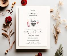 Rose and Lingerie Invitation, Editable Lingerie Shower Invite, Modern Lingerie Shower, Lingerie Bridal Shower Invite, Instant Download Lingerie Bridal Shower Invitations, Lingerie Bridal Shower, Lingerie Bridal, Lingerie Shower, Text Messages, Shower Invitations, Invitation Paper, Coupon Codes