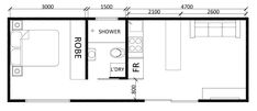 the floor plan for a tiny house