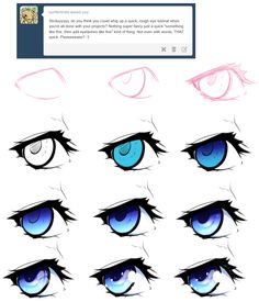 an image of different types of eyes and how to draw them with the eyeliner tool