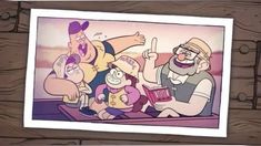 an image of cartoon characters on a wooden background