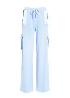 Daph Knit Cargo Pant – SEROYA NYC Wide Leg Knit Pants, Blue Cargo Pants, Spring Knits, Spring Capsule Wardrobe, Knit Outerwear, Knit Shoes, Knit Denim, Cargo Pant, Cargo Pants Women