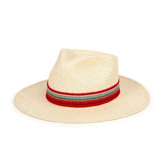 Featuring a hat band designed and hand-crafted by indigenous Ecuadorian artisans, the Desierto Straw hat is a vibrant representation of traditional Latin American style. Handwoven for 8 hours by expert artisans with everlasting toquilla straw Grade 4-5 Color: Off White (Natural straw color) Brim size - 2-3/4” (7cm) Crown size - 4-3/8” (11cm) UPF 50+ Lined internally with 100% cotton Features a handcrafted hat band made of polyester and cotton Sustainably sourced and produced Sizing Small: US 7 - Latin American, Hat Band, Straw Hat, American Style, Upf 50, Panama Hat, Panama, Straw, Hand Weaving