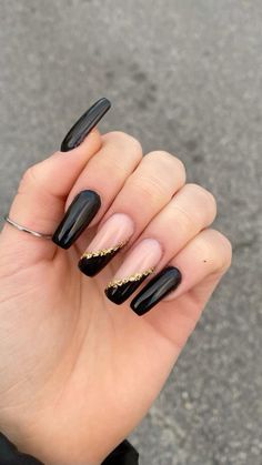 Vegas Acrylic Nails Ideas, Black Nails 2023, Unghie Sfumate, Fabulous Nails, Dream Nails, Fire Nails