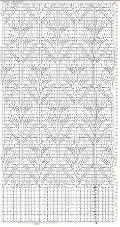 the pattern is shown in white and has leaves on it